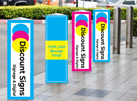 Bollard Signs/Covers 270x1000mm (PAIR)