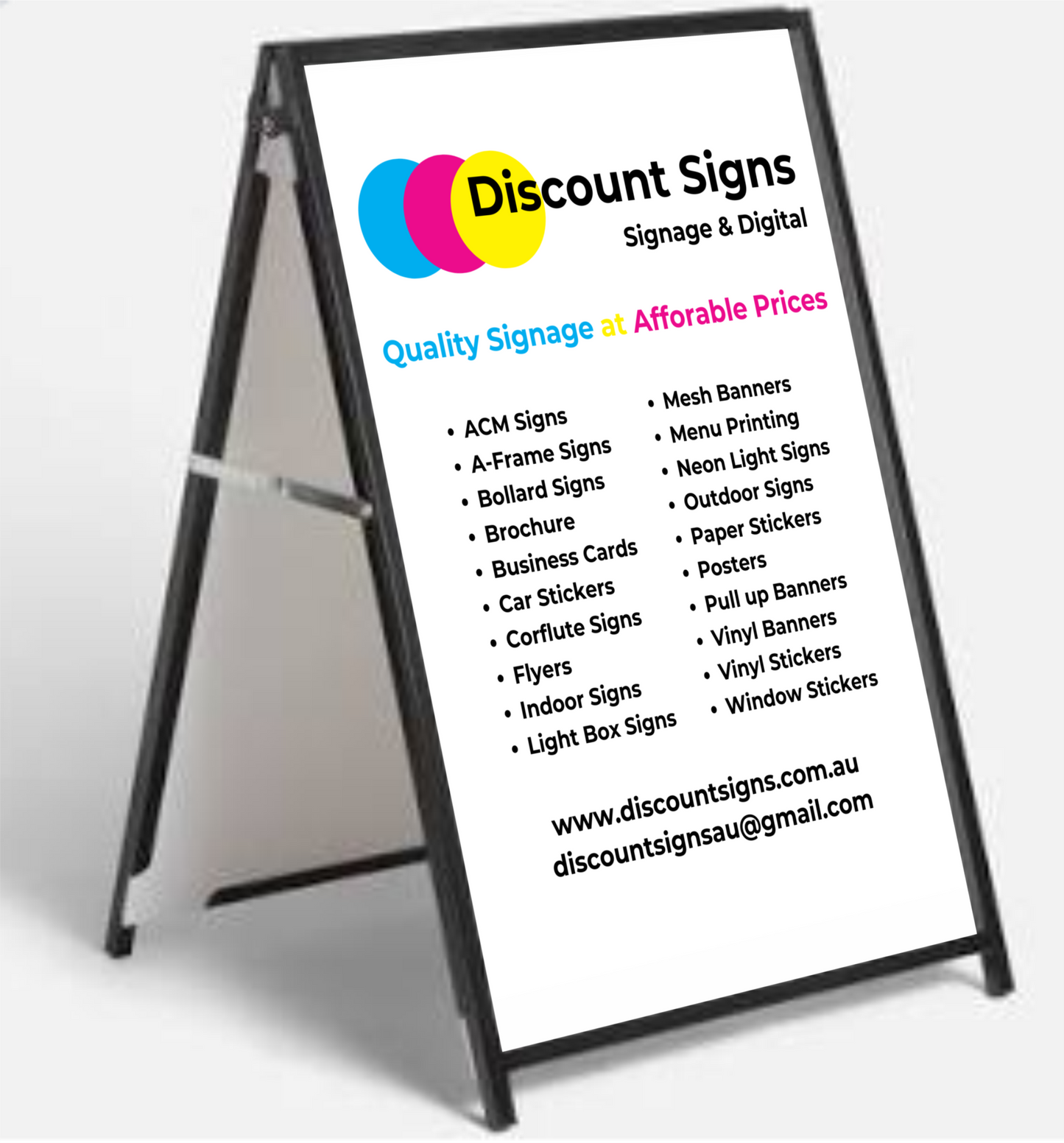 Custom Corflute Signs 600 x 900 mm single side printed corflute