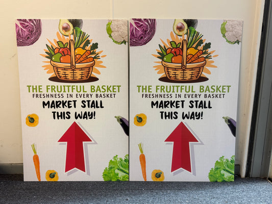 Custom Corflute Signs 600 x 900 mm single side printed corflute