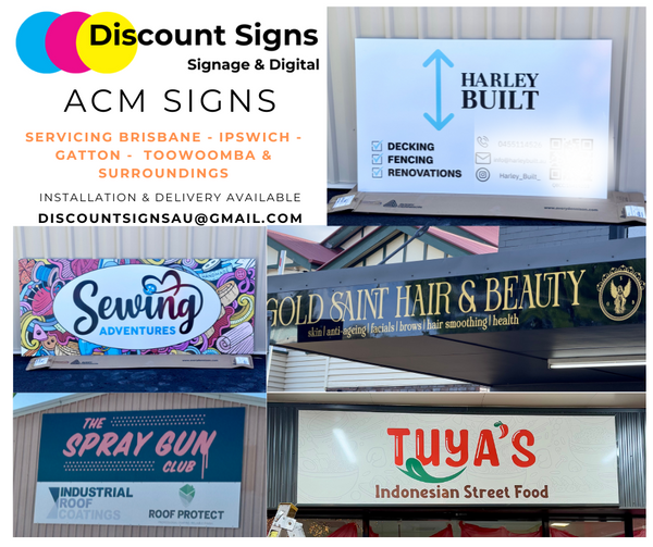 Material Unit Sign Aluminium Composite Material Signs (ACM) with Print & UV Lamination ...