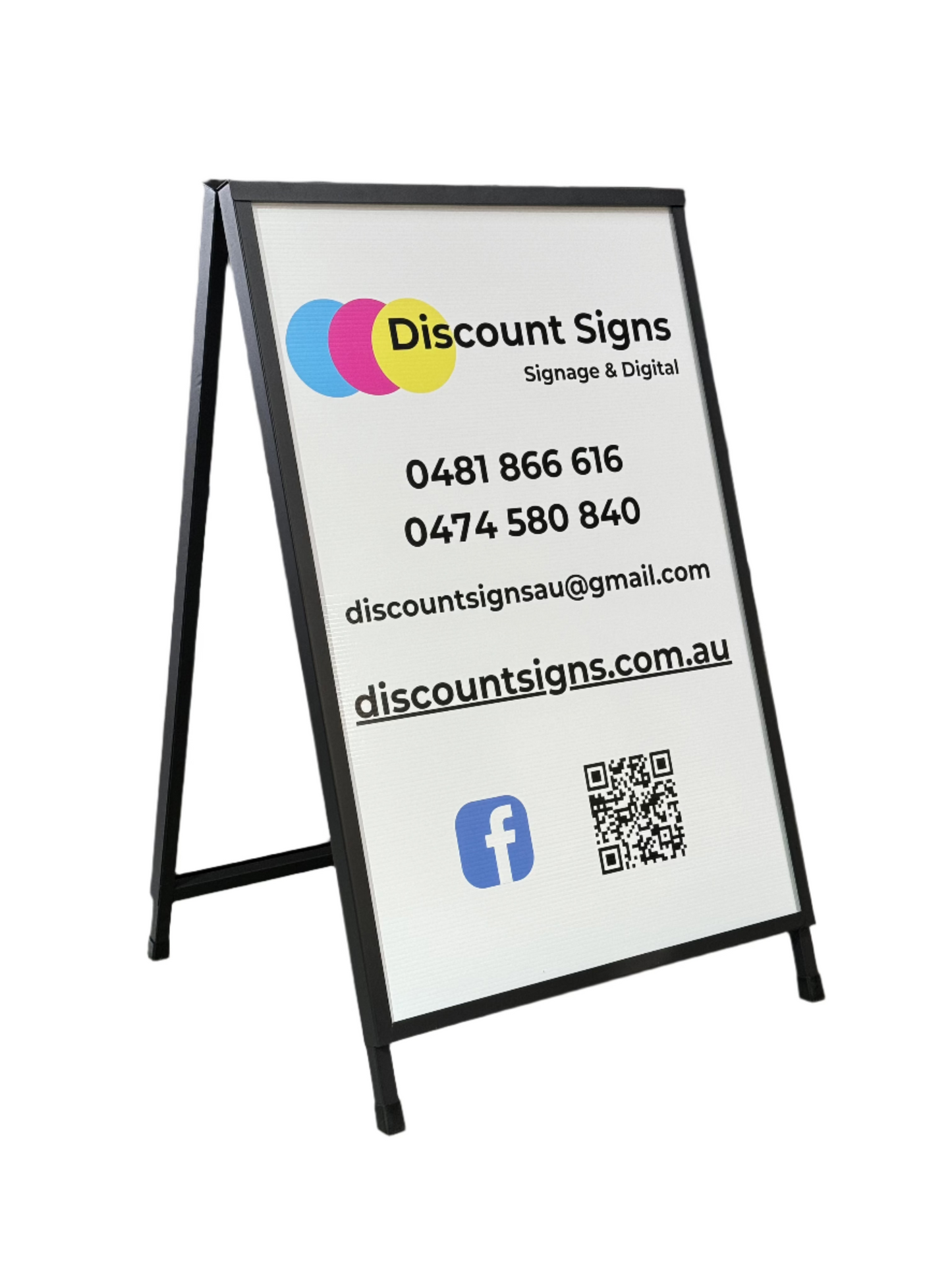 Premium Insertable A-Frame Board WITH Two Corflute Signs 600x900mm full colour printed (WITH TOP FLAPS)