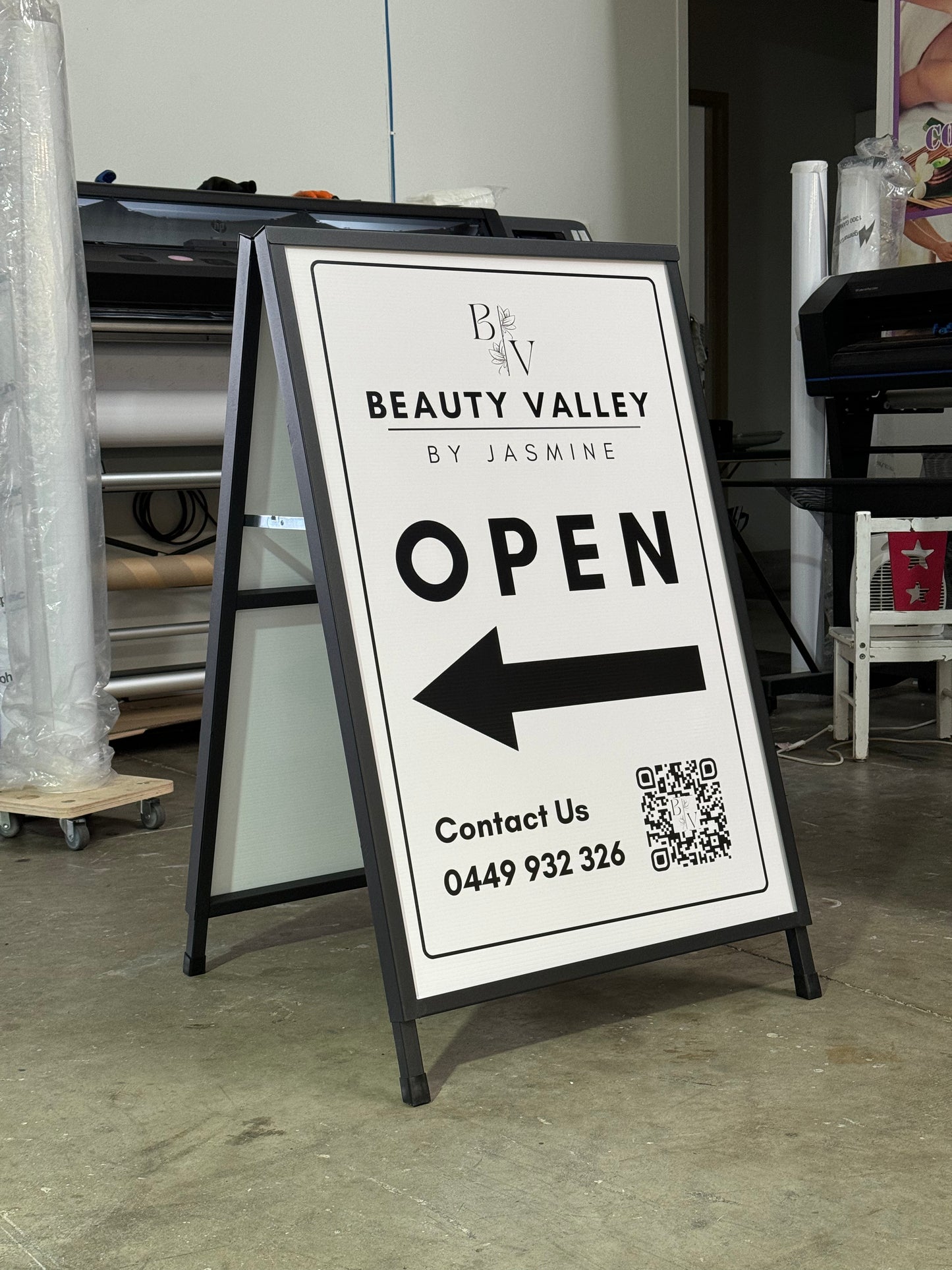 Premium Insertable A-Frame Board WITH Two Corflute Signs 600x900mm full colour printed (WITH TOP FLAPS)