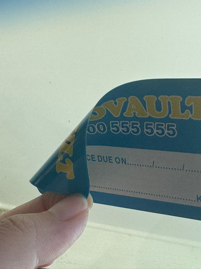 Car service stickers (Oil stickers)
